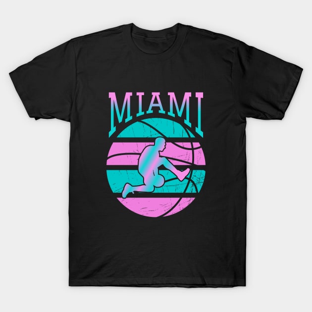 Miami Vice basketball | Grunge | Logo type T-Shirt by Aloenalone